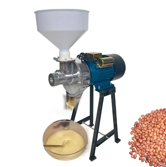 Professional 140 Grain Spices Grinder Machine Multifunctional Flour Mill with Easy Movement 220V Motor Core Components