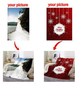 Chăn Em Bé Thăng Hoa Màu Trắng Tùy Chỉnh Chấp Nhận Đơn Đặt Hàng OEM Chăn Lông Cừu Flannel Chăn In Hình Tùy Chỉnh Ấm Áp Cho Giường Sofa - Product Image 6