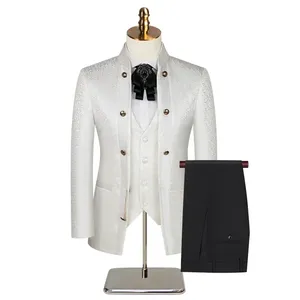 Costume <span class=keywords><strong>Homme</strong></span> Africain Premium Croisé avec Patte de Boutonnage Chaîne, Élégant et Classique pour Hommes, Idéal Événements Formels - Product Image 3