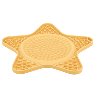 Tapete de Silicona para Mascotas Lick'n'Snack de 23.5 cm, Amarillo, para Perros y Gatos - Product Image 2
