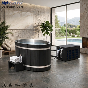 Vasca da Bagno in Legno Autoportante per Terapia <span class=keywords><strong>con</strong></span> Acqua Ghiacciata, Set Familiare <span class=keywords><strong>con</strong></span> Unità di Raffreddamento da 1 Cavallo di Potenza e Funzione <span class=keywords><strong>Massaggio</strong></span> ad Acqua - Product Image 1