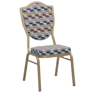 Huiqianhuan Furniture Aluminum Chair With Geometric Fabric Upholstery For <b>Restaurant</b> And Banquet Use - Product Image 5