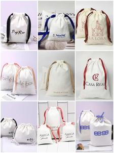 Sac en toile de coton en gros avec cordon de serrage, sac à chaussures en coton, sac anti-poussière en coton - Product Image 2