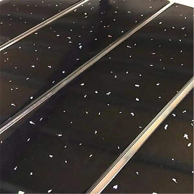 5mm Chrome Black Sparkle Glitter Badkamer Panelen PVC Douche Muur Plafond Bekleding