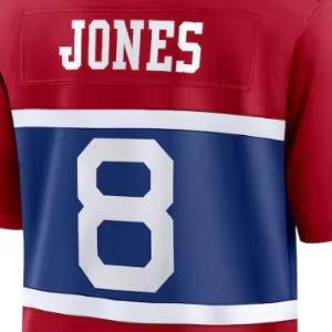 Taille XL personnalisé Football américain formation uniforme respirant Polyester Jersey chemises imprimé drapeau numéro modèles vêtements de sport - Product Image 6