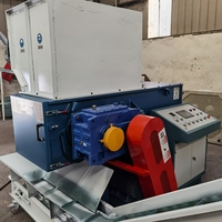Broyeur de blocs KAIDI, broyeur automatique à un seul arbre pour le recyclage du plastique, 22 kW, fonctionnement silencieux, pompe à engrenages portable