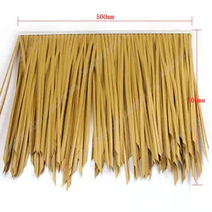 Pvc Pe Artificial Thatch Roof Synthetic Java Thatch Roofing Material Simulated Straw