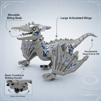 Mainan Dinosaurus RC K40-3 Isi Ulang Grosir, Robot Pterosaurus Elektronik Pintar dengan Sayap untuk Anak Laki-laki