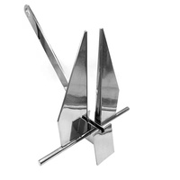 Ancre Danforth en acier inoxydable 316 de 1,5 kg, surface polie miroir, anti-corrosion, pièce de rechange pour bateau