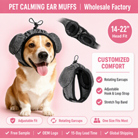 OEM&ODM Vente en gros Cache-oreilles pour chiens anti-bruit pour feux d'artifice et grondements, Casques anti-bruit pour chiens respirants et lavables