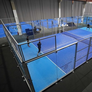 Pista de Pádel Panorámica de <span class=keywords><strong>Vidrio</strong></span> Templado con Estructura de Acero de Alta Calidad Personalizada, Pista de Pádel Profesional para Interiores y Exteriores - Product Image 6