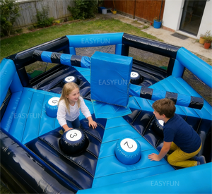 EASYFUN Castillo Inflable Wipeout Meltdown, Pista de Obstáculos, Juego Deportivo de Carnaval para Alquilar, Buygame - Product Image 1