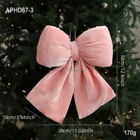 RTS Nœud en velours bordeaux rose-rouge de haute qualité, 8-35 cm, tridimensionnel, écologique, réutilisable, durable, non toxique, grand format