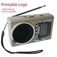 Radio rétro multi-bandes avec pointeur, rechargeable par carte USB, radio ancienne pour personnes âgées