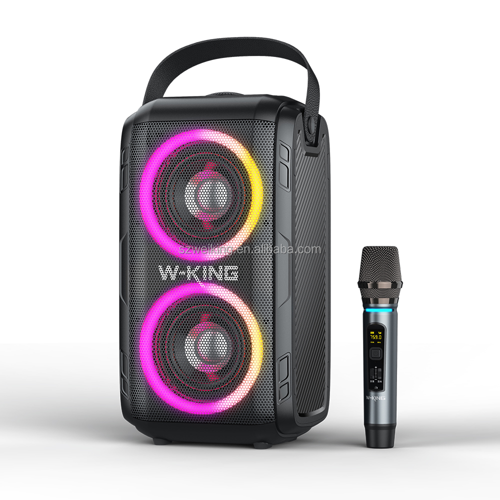 W-KING ポータブルパーティースピーカー T9-2 2本セット T9-2 - Bass up & 105dB Huge Sound | Custom EQ Setting | RGB Light