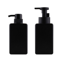 Bouteille en mousse de luxe 500ml carré HDPE noir mat bouteilles moussantes de savon liquide pompe à lotion pour le corps à presser doux emballage cosmétique
