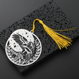 Custom logo Silver Bookmark Hollow Metal Stainless Steel <strong>Book</strong> <strong>Mark</strong> - Product Image 6