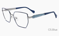Lunettes de lecture rectangulaires à monture intégrale en métal, montures optiques tendance, blocage de la lumière bleue pour toutes les formes de visage