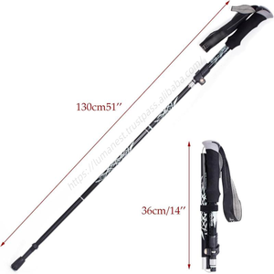 Bâton de randonnée pliable télescopique léger en aluminium pour équipement de plein air en gros - Product Image 3
