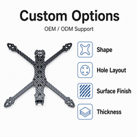 Produsen Rangka UAV Grosir Kustom 3K Twill CNC Machined dengan Pelat Serat Karbon Rangka UAV Ringan Kekuatan Tinggi yang Kokoh