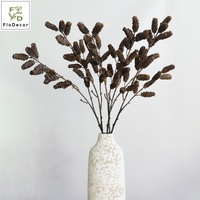 Nouveautés : Branche de pin artificielle longue de 89 cm, branche de pin marron en plastique, tige d'arbre faite à la main pour mariage, Noël, décoration de la maison