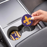 Sous-verres personnalisés pour voiture en céramique, écologiques, à séchage rapide, absorbants, réutilisables, résistants à la chaleur, antidérapants, jaunes, tapis de cuisine pour la maison, ensemble de tapis