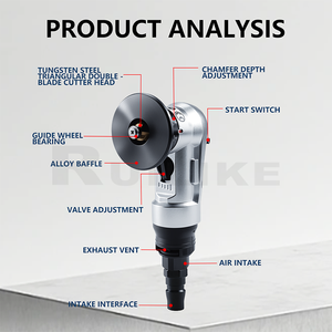 Industrielle Pneumatische Abschrägmaschine RUILIKE Modell A-2 für Metallentgratung Kantenabschrägung Einstellbare Klinge Hochgeschwindigkeit 1,25 - Product Image 3