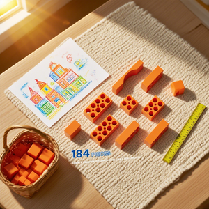 小建筑商184PCS笔芯套件-6岁以上儿童DIY建筑师风格建筑砖 - Product Image 4