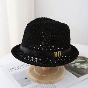 British Retro Small Top <b>Hat</b> <b>for</b> Women Summer Beach Sun <b>Hat</b> with Elegant Jazz Style Men's Casual Fedora <b>Hat</b> - Product Image 6