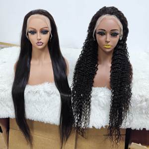 Letsfly Promoción de Pelucas de Cabello Humano con Frente de Encaje 13x4 de 8 a 40 Pulgadas, Pelucas Lisas de Color Negro y Marrón 9A, Venta al por Mayor, 180% Disponibles - Product Image 1
