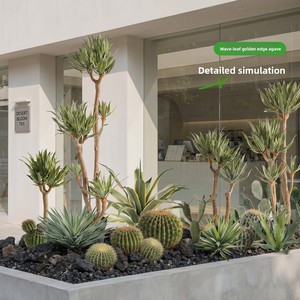 Agave Artificielle en Plastique Souple, Arbre Tropical en Pot <span class=keywords><strong>100</strong></span>-200cm, Décoration Commerciale pour Hôtels, Centres Commerciaux, Cours et Aménagements Paysagers - Product Image 3