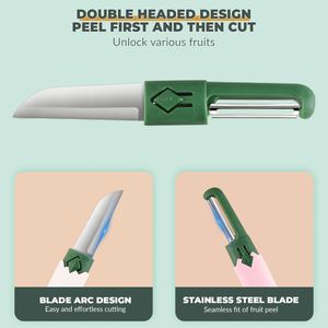 1 Piece Stainless Steel <b>Multifunction</b> Portable Fruit <b>Vegetable</b> Peeler Knife Manual with Container Heat Resistant Kitchen Tool - Product Image 4