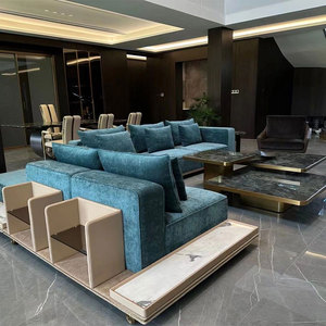 Sofá Modular en Forma de L para Sala de Estar, Muebles Modernos de Lujo, Material de Tela Italiana de Lujo - Product Image 2