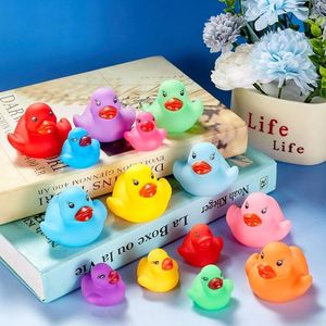 Customized Shape Logo Rubber Transparent Little Yellow Duckling Gift Coffee Shops Colorful Duck Baby <b>Bathing</b> Water Play Squeaks - Product Image 1