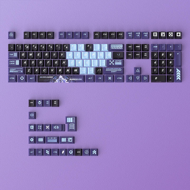 Factory Direct 125-Key Anime Cherry Profile Dye Sublimation PBT Mechanical Keyboards Keycap Cherry Height