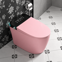 WC intelligent monobloc avec bidet électrique et télécommande, chasse d'eau automatique à capteur, en céramique pour salle de bain