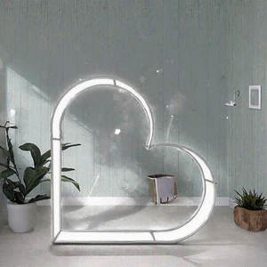 Arche de mariage portable de luxe en alliage d'aluminium 3D 8x8 pieds, écologique, en forme de cœur, pour anniversaire et baby shower - Product Image 3