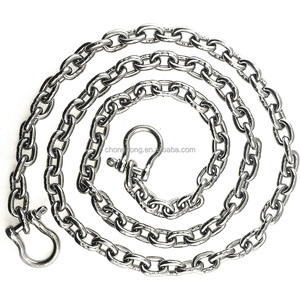 Chaîne d'ancrage marine soudée de 5/16 po, chaîne de levage robuste en acier inoxydable 316 pour bateau avec manilles, maillons de chaîne en acier inoxydable - Product Image 2