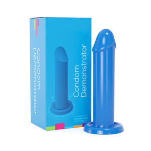 Männliche Demonstration Penis Bildungs werkzeug Designed Training Model Blue <span class=keywords><strong>PVC</strong></span> Dildo Kondom Demonstrator für sicherere Sexualerziehung - Product Image 5