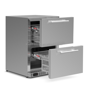 Congelador Refrigerado Comercial de Acero Inoxidable, Pequeño, de Doble Cajón, de Una Sola Temperatura, para Uso Doméstico - Product Image 1
