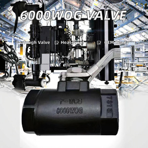 Válvula de bola manual de 6000WOG para alta temperatura, 2 piezas, ASTM CF8M A216 WCB, compatible con OEM para medios base - Product Image 3