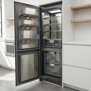 Réfrigérateur <span class=keywords><strong>encastrable</strong></span> à porte unique avec congélateur inférieur MVP60 BC-302WQB, grand réfrigérateur intégré avec source de lumière arrière - Product Image 2