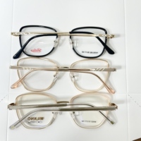 Déstockage Lunettes en acétate Lunettes rondes à monture intégrale Lunettes optiques faites à la main Transparentes Lunettes de mode unisexes