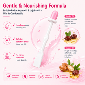 Nuovo Arrivo: Asciugacapelli con Funzione Riscaldante e Bastoncini Applicatori Monouso per la Rimozione della Cera da Naso per Uomini e Donne, Durata 6 Settimane, per Viso, Orecchie e Peli del Naso - Product Image 4