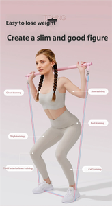 Bande de Résistance Élastique Portable en TPE pour Entraînement des Épaules et du Dos, Pilates, Fitness à Domicile, Colorée et Réglable pour Porte - Product Image 6