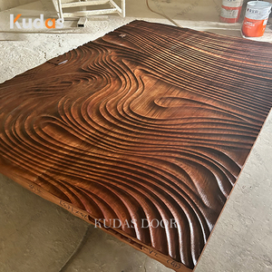 Pintu masuk utama rumah, desain ukiran 3D kayu padat ekstra besar mewah eksterior Villa Modern - Product Image 4