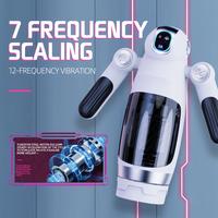 Masturbateur masculin de poche automatique à 7 poussées et 12 modes de vibration Jouets sexuels pour adultes pour hommes Coupe de masturbation masculine xxx six vidéo %