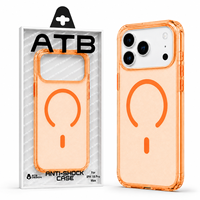 Coque de téléphone magnétique personnalisée ATB pour iPhone 17 Air, transparente noire, en PC et TPU, protection intégrale, marque privée OEM