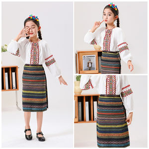 Bélgica Niños Niñas Vestido de fiesta tradicional Rendimiento Traje tradicional para niños - Product Image 4