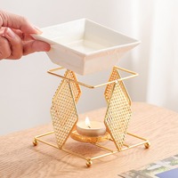 Brûleur d'huiles essentielles en céramique, diffuseur d'encens, chauffe-cire, lampe chauffante, support pour bougie chauffe-plat et aromathérapie